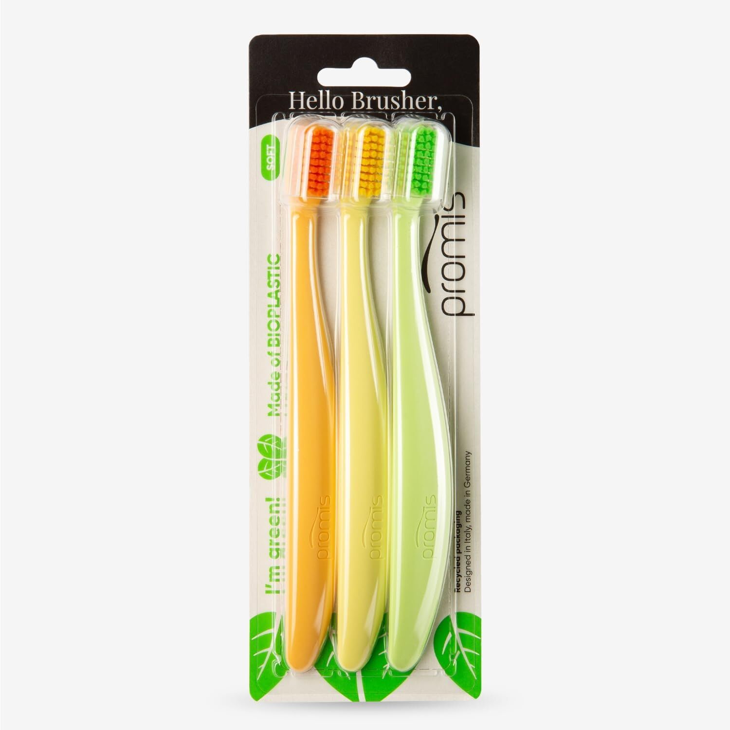 Promis Colored Biyoplastik 3'lü Diş Fırçası Seti